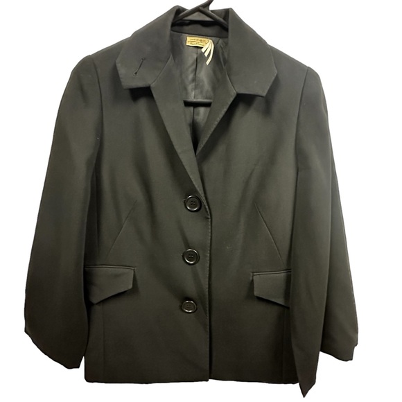 Max Studio Special Edition Silk Wool Slit Sleeve Black Blazer Jacket Womens 4 - Picture 11 of 16